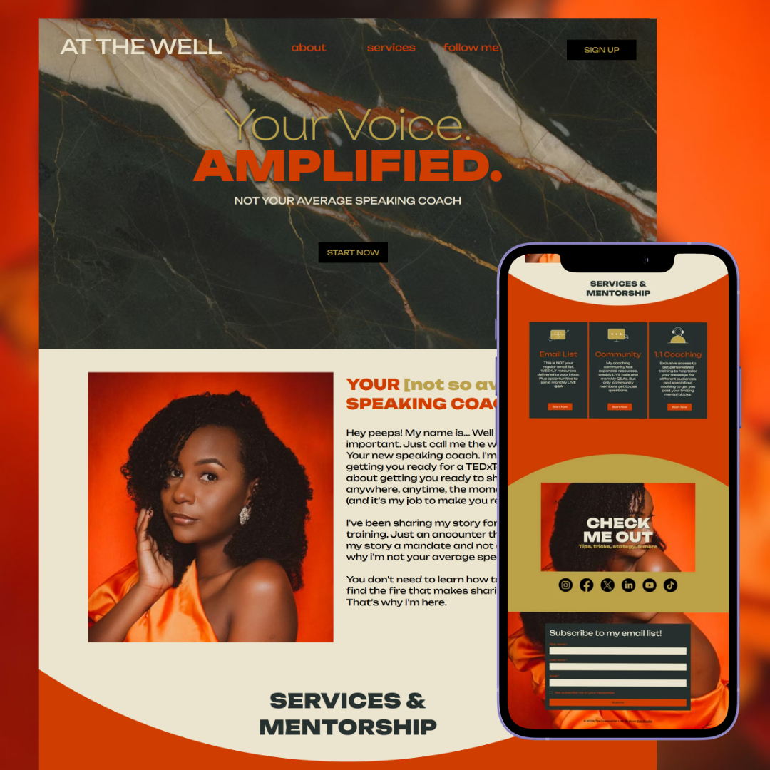 At The Well Landing Page Template