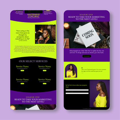 The MARY Landing Page